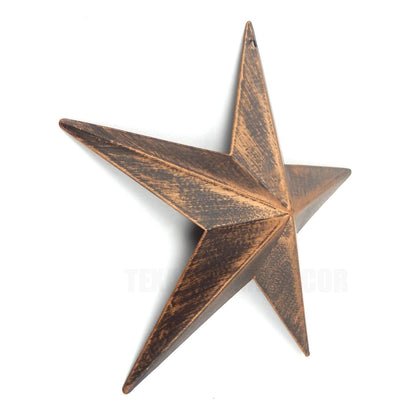 Small Metal Wall Star Brushed Copper Finish Light Weight 6 inch