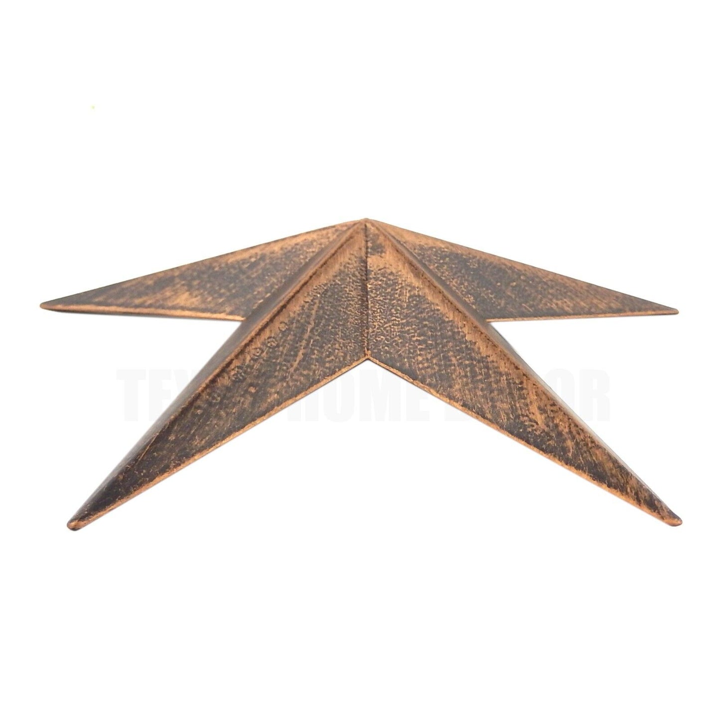 Small Metal Wall Star Brushed Copper Finish Light Weight 6 inch