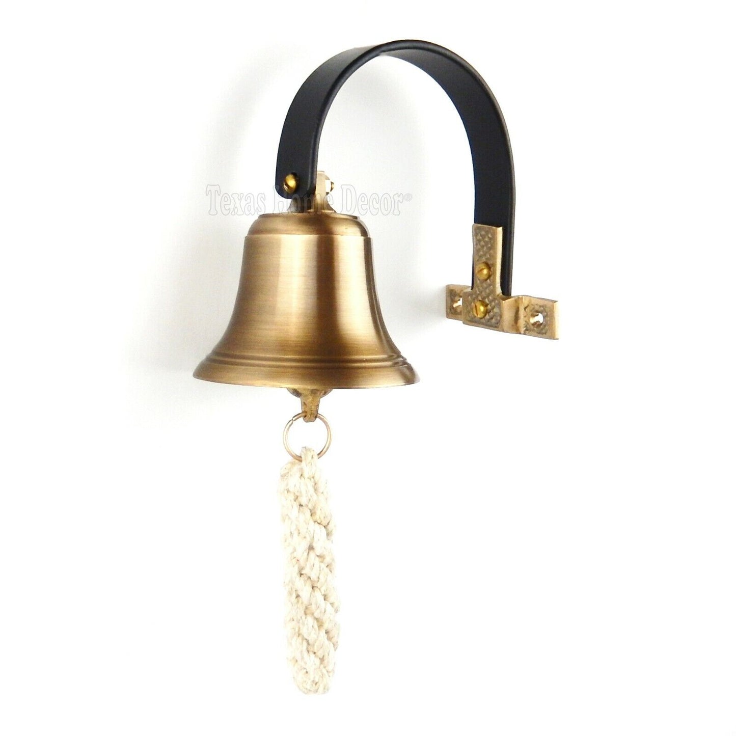 Brass Shopkeeper's Bell Antique Style Door Entry Dinner Bell Wall Mounted