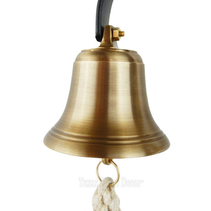 Brass Shopkeeper's Bell Antique Style Door Entry Dinner Bell Wall Mounted