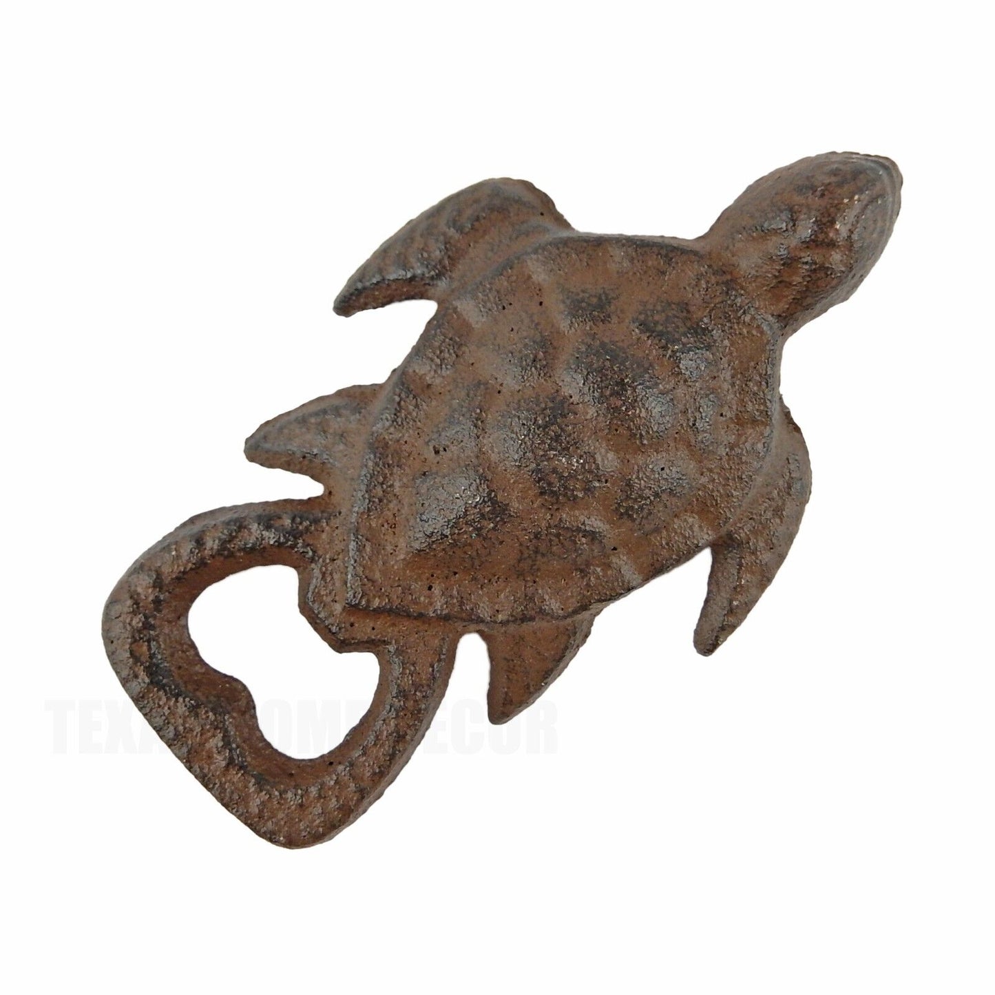 Cast Iron Sea Turtle Handheld Beer Soda Bottle Opener Rustic Nautical Bar Decor