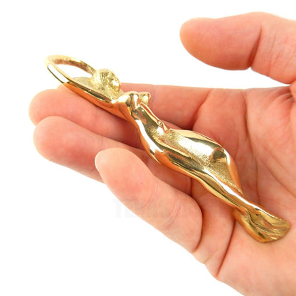 Curvy Lady Sexy Woman Beer Bottle Opener Handheld Polished Solid Brass