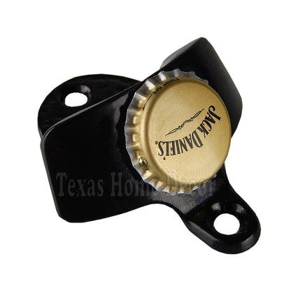 Jack Daniel's Beer Bottle Opener Wall Mounted Powder Coated Cast Iron Black Gold