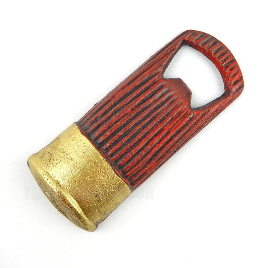 Shotgun Shell Beer Soda Bottle Opener Hand Held Cast Iron Cabin Hunting Decor