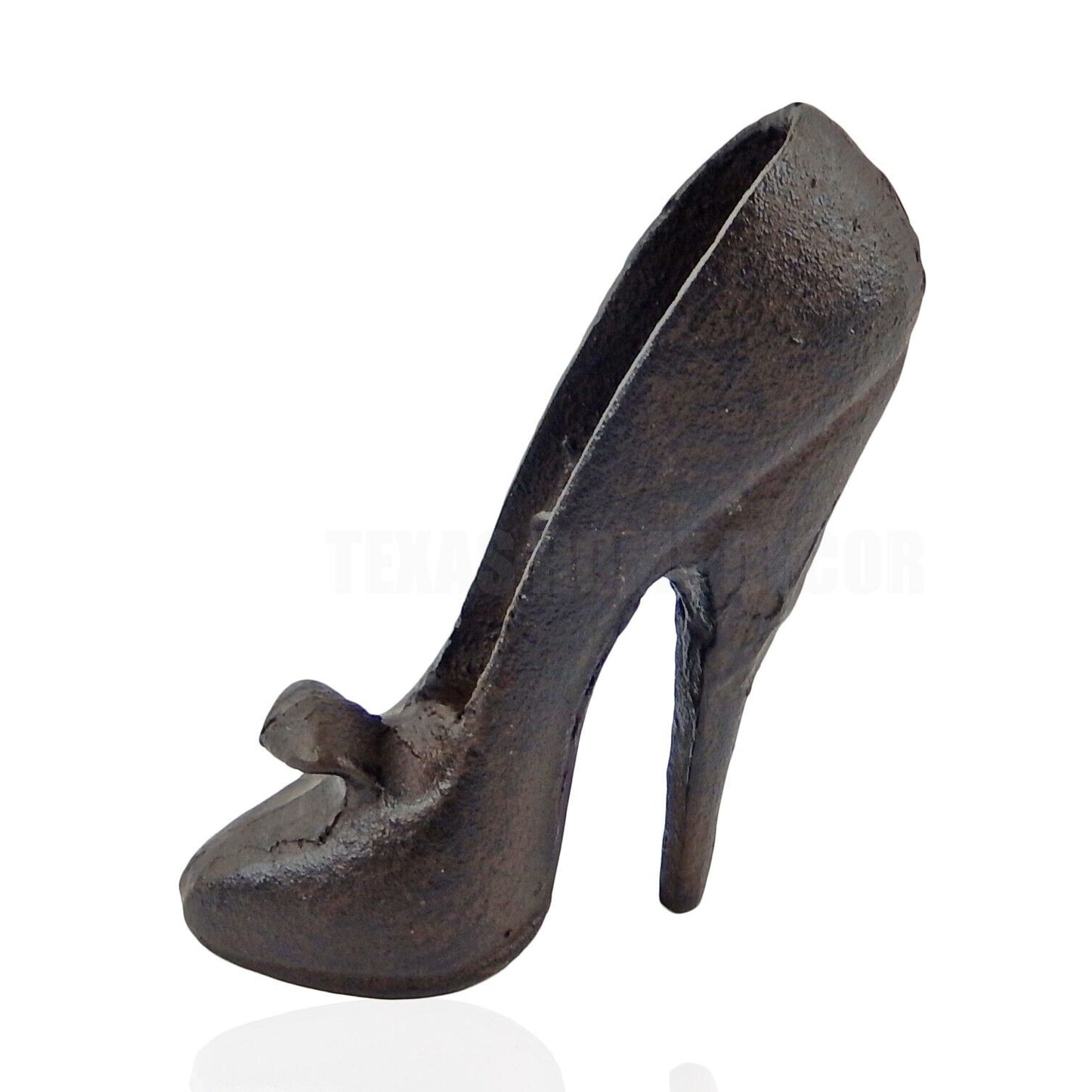 High Heel Beer Bottle Opener Dancer Shoe Cast Iron Hand Held Rustic Brown