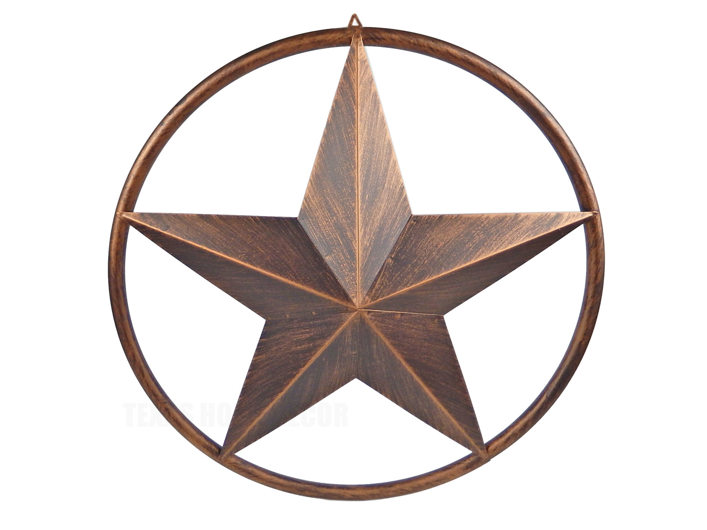 24" Metal Barn Star Round Smooth Ring Wall Plaque Sign Rustic Western Wall Mount