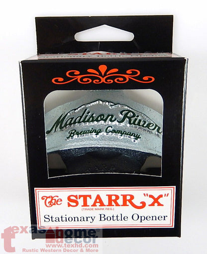 Embossed Madison River Brewery Beer Bottle Opener Starr X Wall Mounted Cast Iron