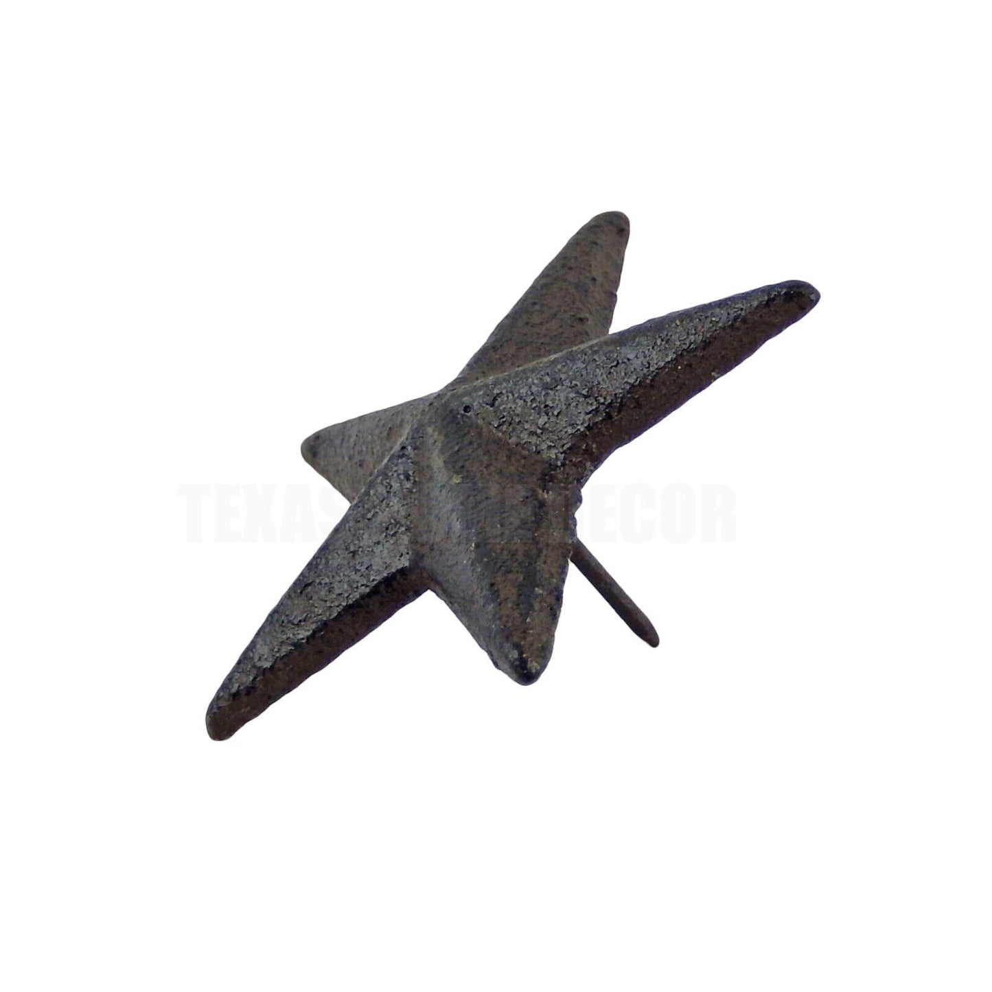 Lot 6 Cast Iron 2.5 inch Texas Star Nails Tacks Rustic Finish Western 1 in Nail