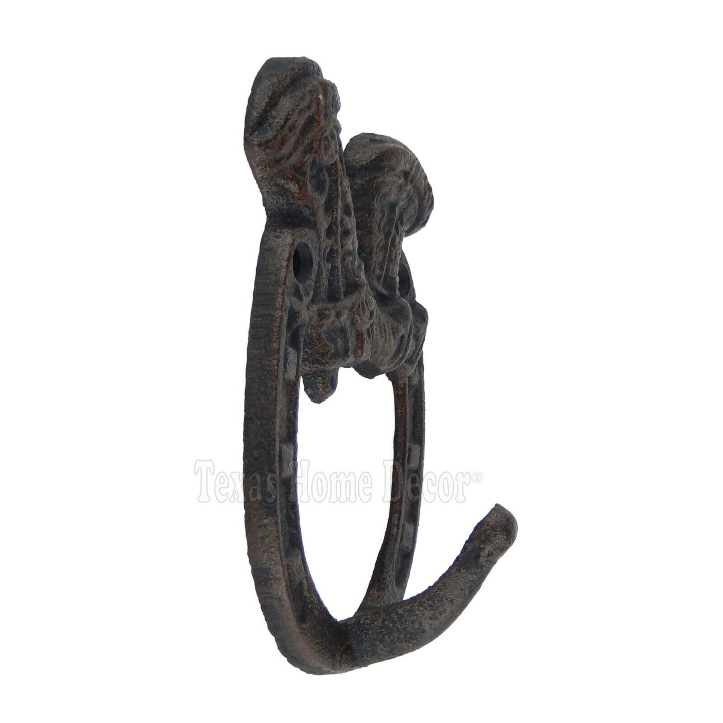 Boots Lucky Horseshoe Key Hook Towel Coat Hanger Cast Iron Rustic Western