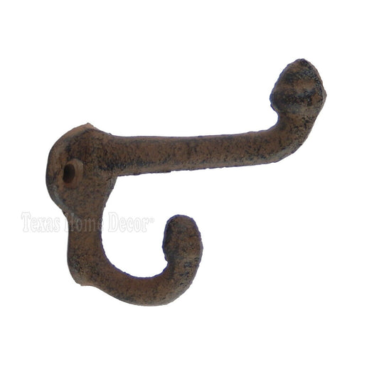 Acorn Double Wall Hook Cast Iron Hat Towel Coat Key Hanger Antique Style 2 3/4"