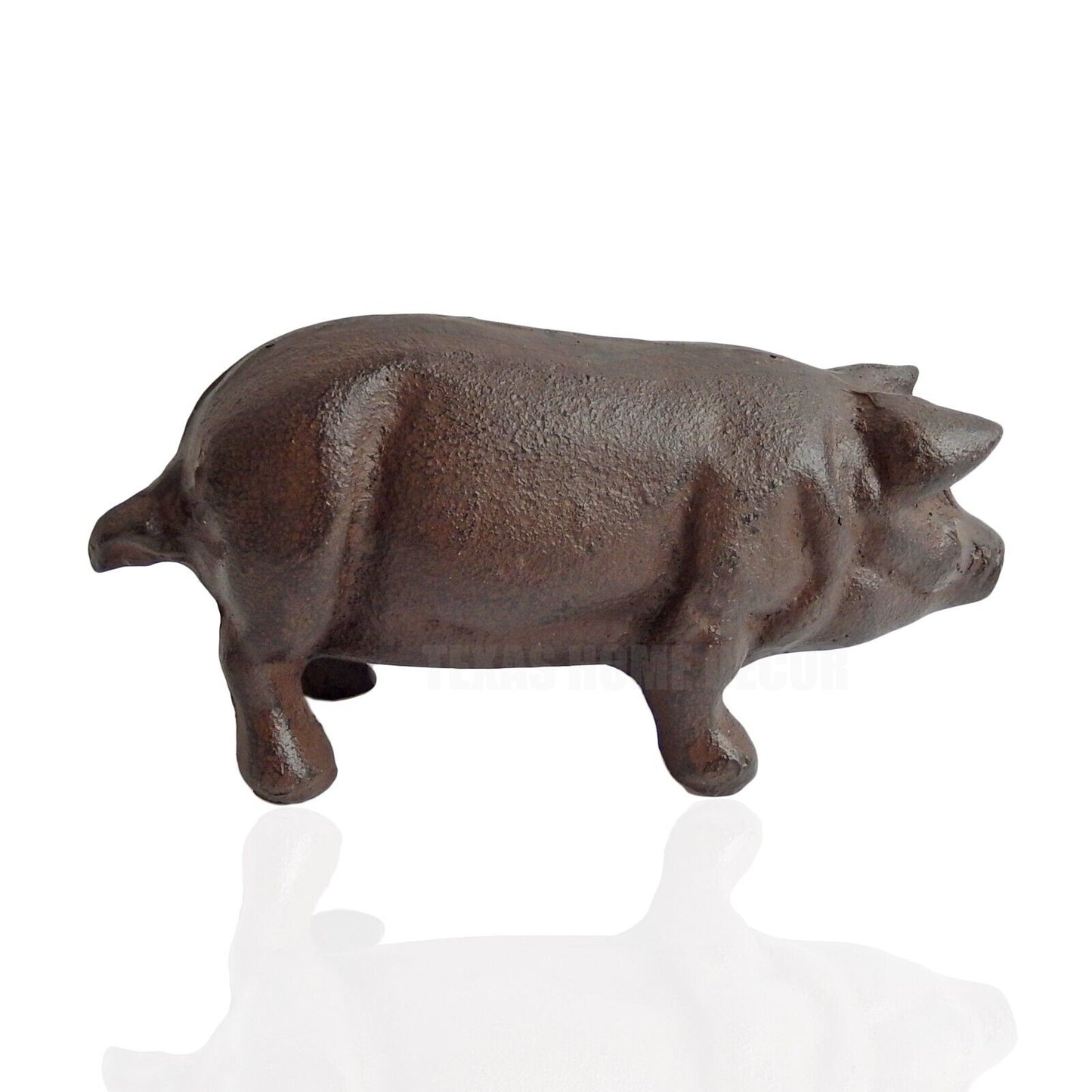 Pig Figurine Hog Swine Statue Country Western Farmhouse Decor Cast Iron 5.5"