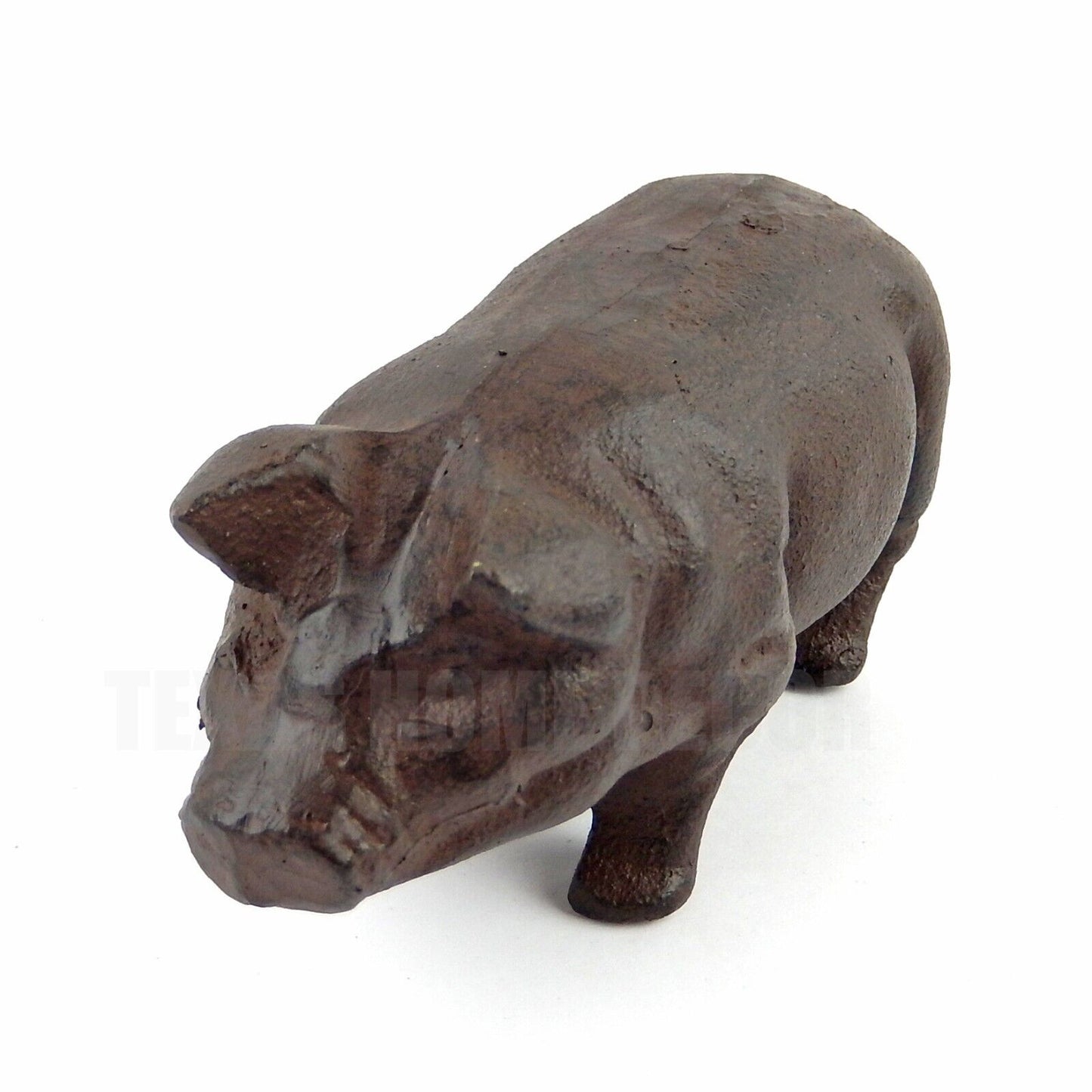 Pig Figurine Hog Swine Statue Country Western Farmhouse Decor Cast Iron 5.5"