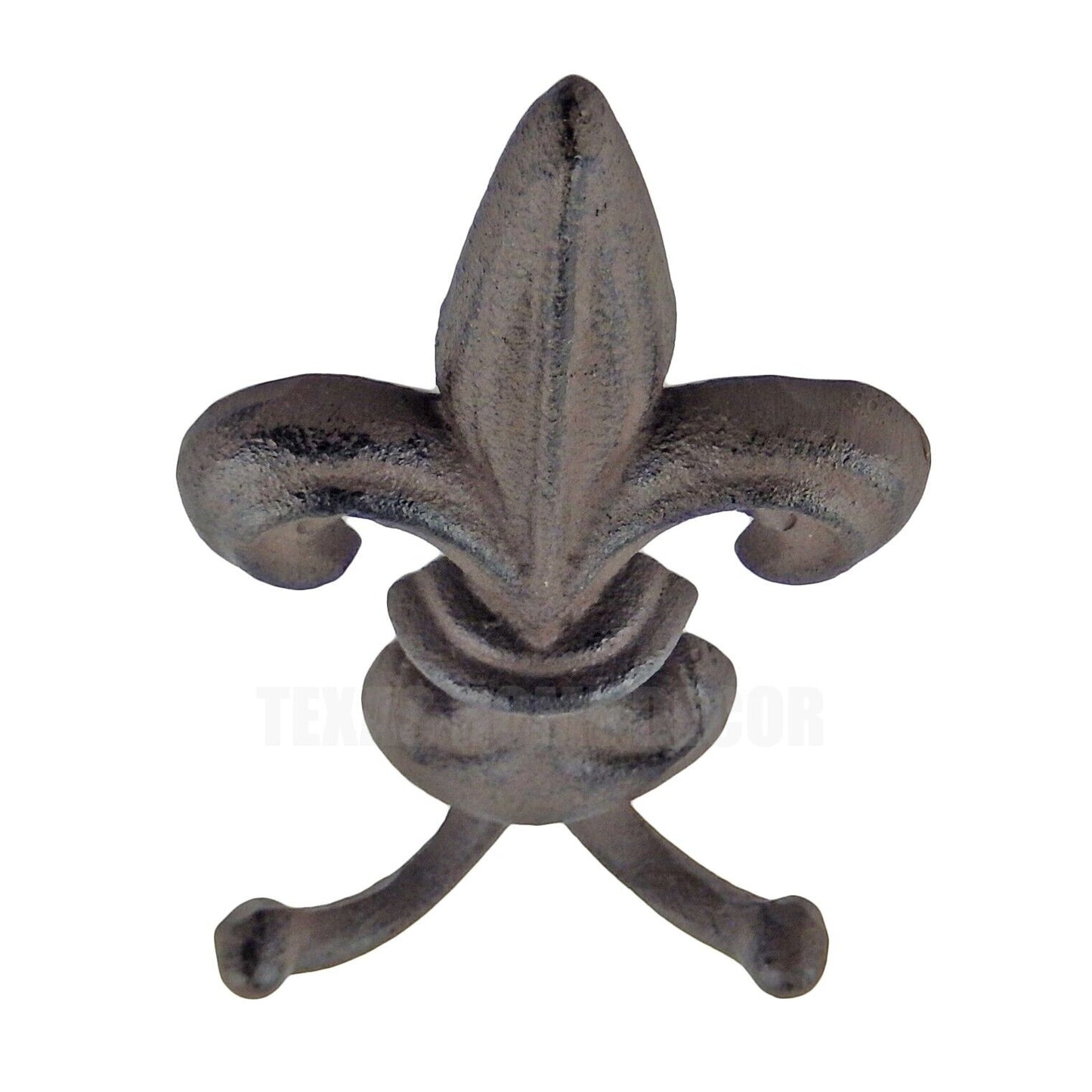 Fleur De Lis Double Wall Hook Cast Iron Key Coat Towel Hanger Antique Finish