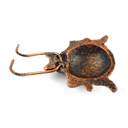 Ladybug Flower Pot Ornament Hook Cast Iron Garden Yard Hanger Rustic Copper