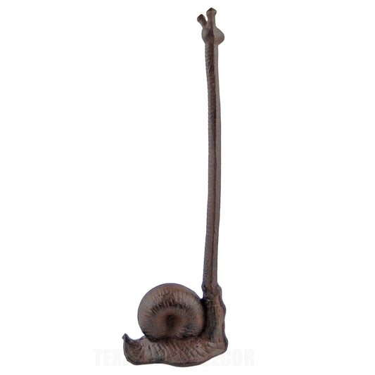 Cast Iron Snail Table Top Paper Towel Roll Holder Rustic Antique Brown Finish