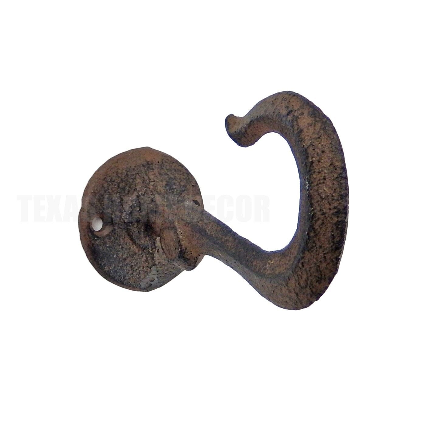 Industrial Ceiling Clevis Eye Wall Hook Heavy Duty Cast Iron Antique Brown Look