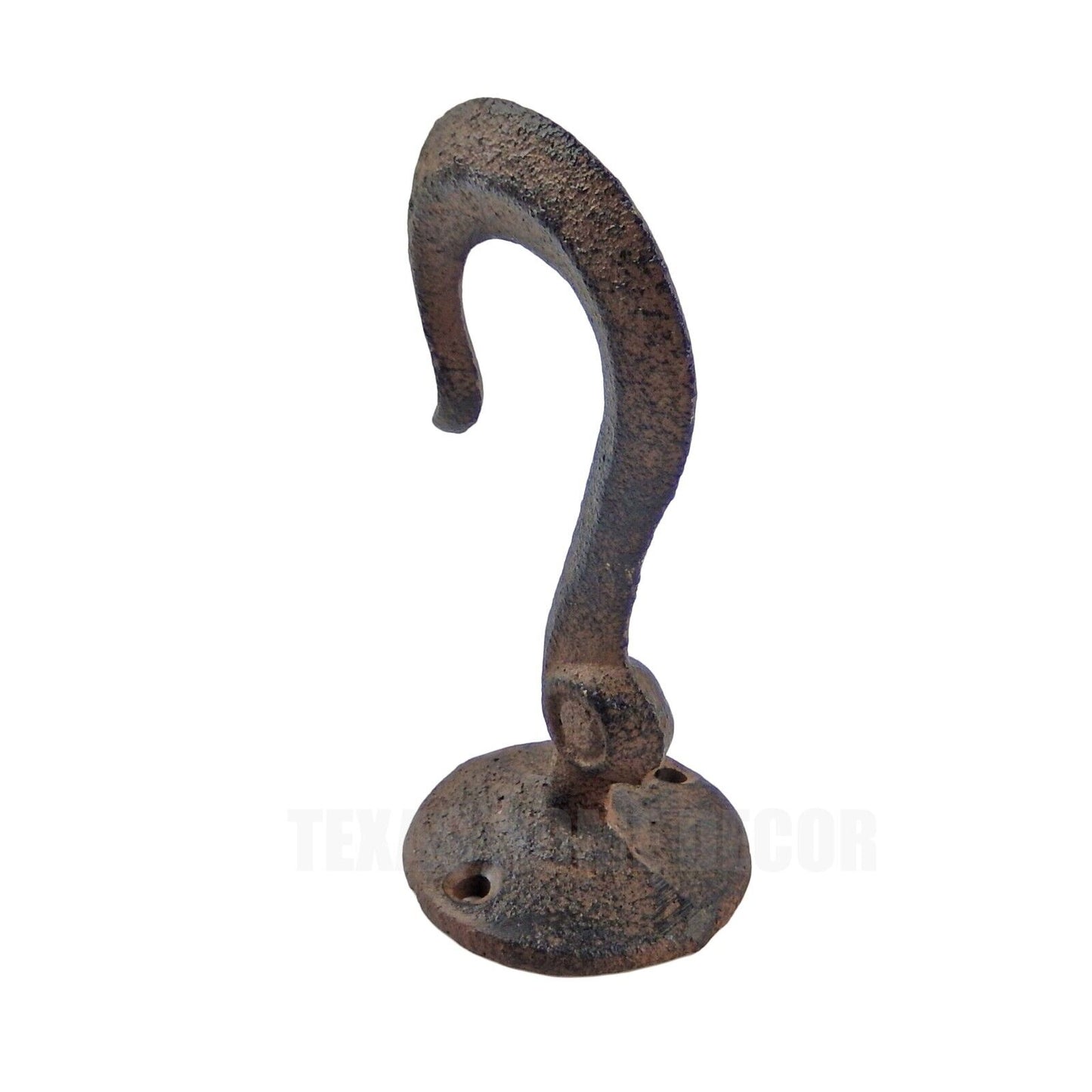 Industrial Ceiling Clevis Eye Wall Hook Heavy Duty Cast Iron Antique Brown Look