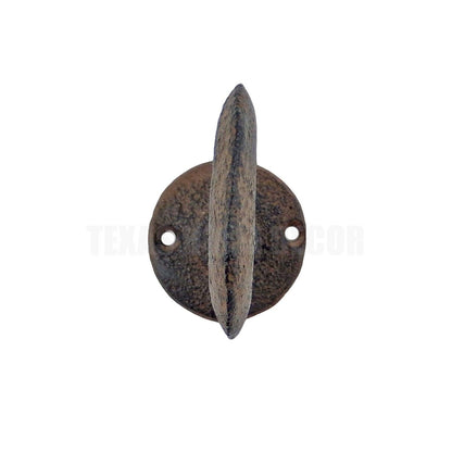 Industrial Ceiling Clevis Eye Wall Hook Heavy Duty Cast Iron Antique Brown Look