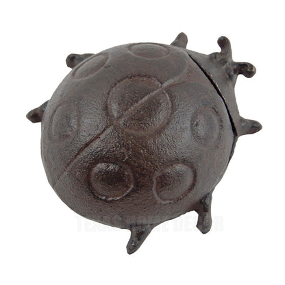 Ladybug Key Hider Heavy Duty Cast Iron Garden Yard Porch Decor Rustic Brown