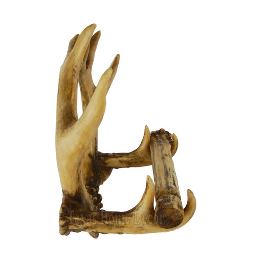 Faux Antler Toilet Paper Holder Wall Mounted Cabin Lodge Decor Rustic Western