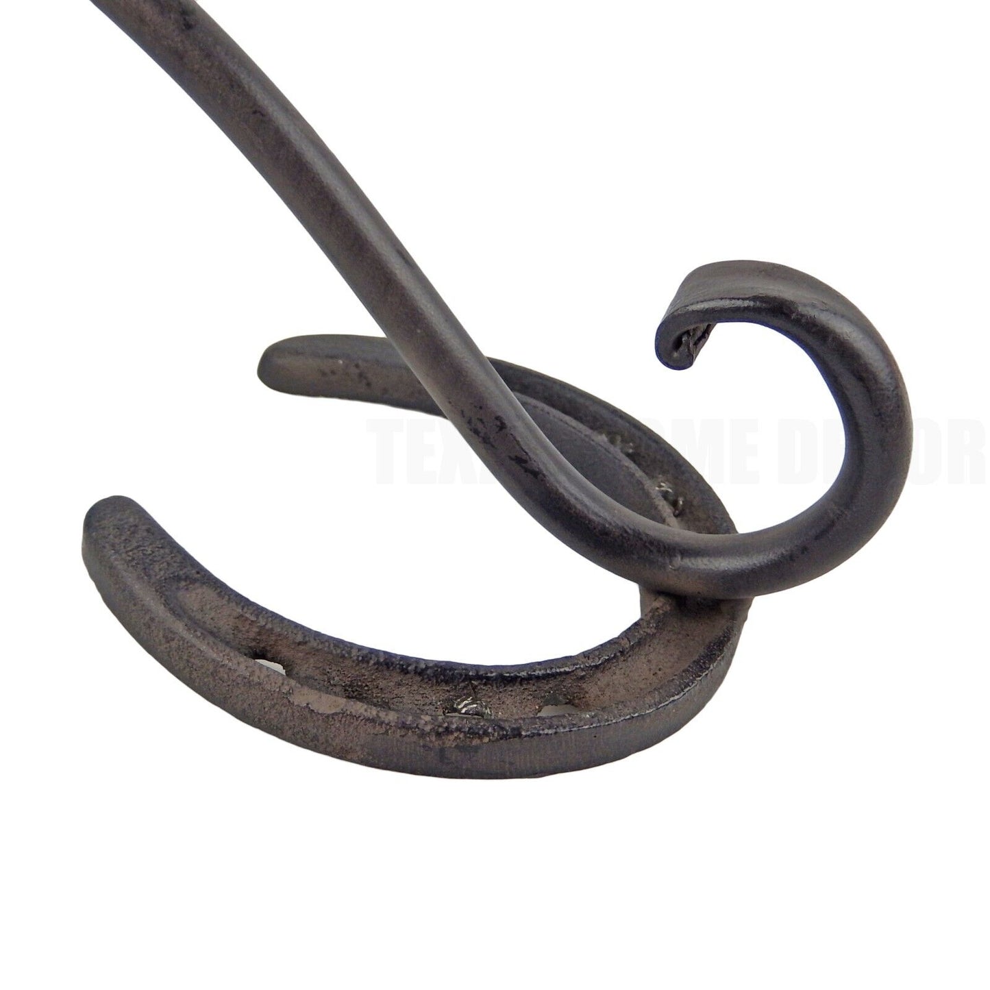 Horseshoe Coat & Hat Wall Rack Hanger Hook Rustic Western Rustic Brown Cast Iron