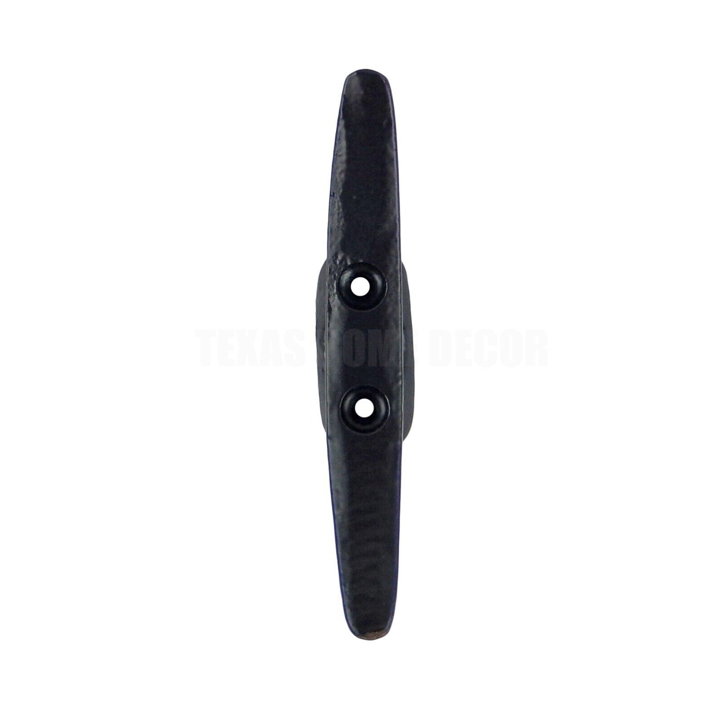 Black Boat Cleat Wall Hook Cast Iron Nautical Coat Towel Hanger Powder Coated