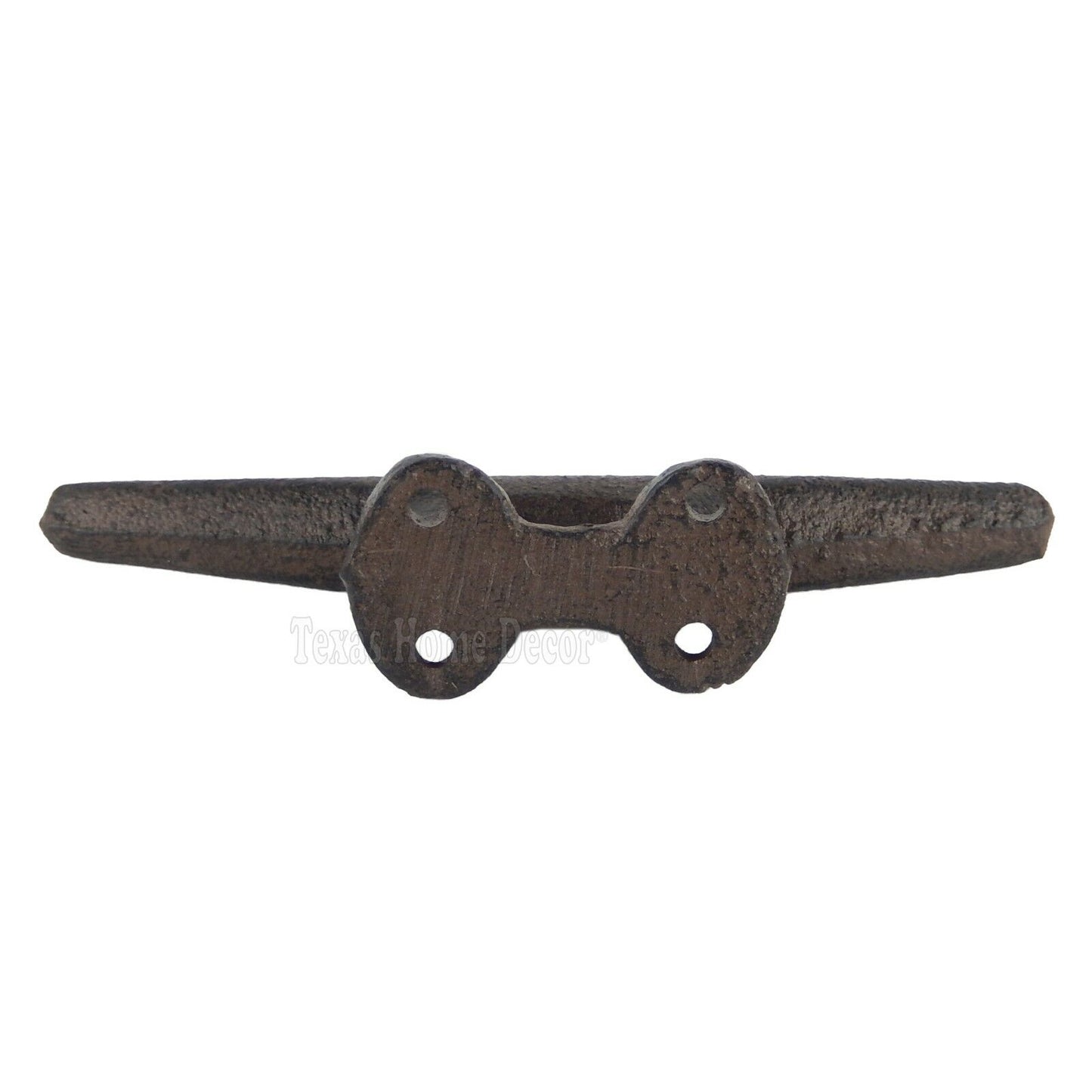 Cleat Boat Hook Handle Cast Iron Ship Dock Nautical Decor Rustic Finish 5 inch