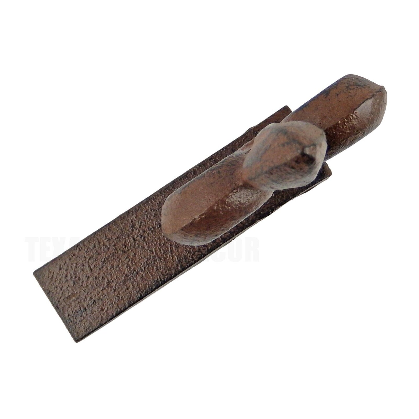 Cast Iron Fleur De Lis Door Wedge Rustic Victorian Style Antique Brown Look