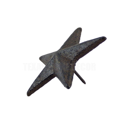 Lot 12 Cast Iron 2.5 inch Texas Star Nails Tacks Rustic Finish Western 1 in Nail