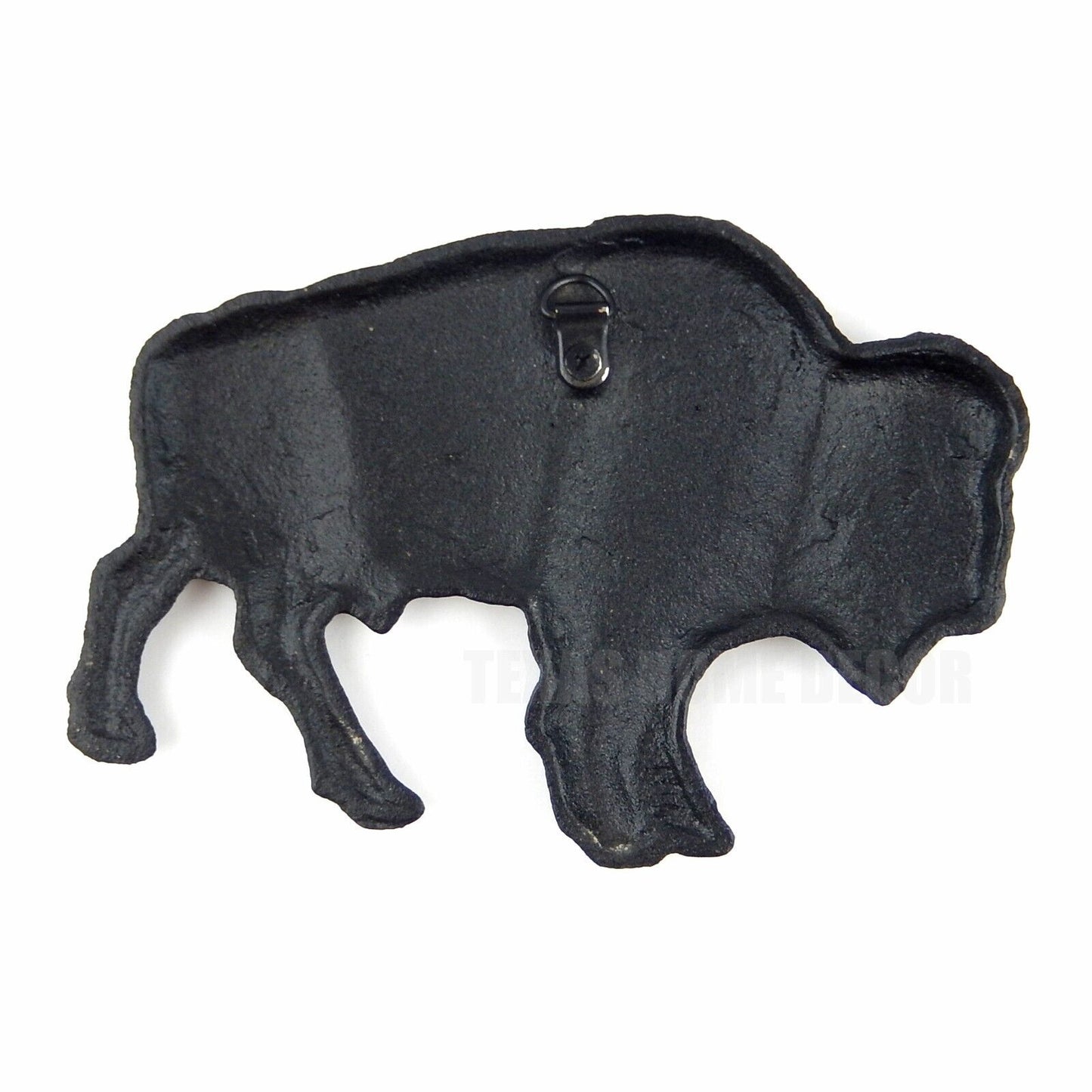 American Bison Buffalo Wall Decor Plaque Cast Iron Figurine Rustic Brown 7 x 5"