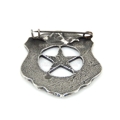 US Deputy Marshal Star Badge Old West Replica Antique Silver Finish Made in USA