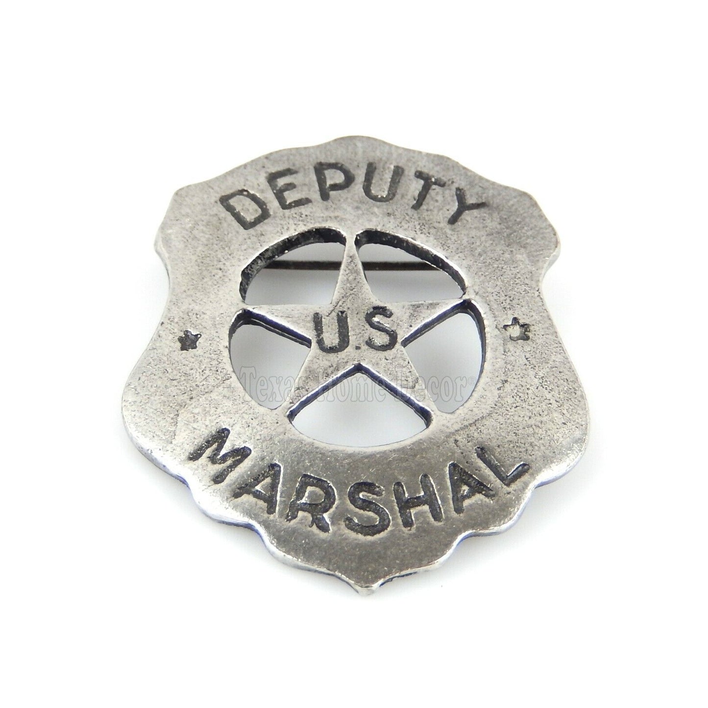 US Deputy Marshal Star Badge Old West Replica Antique Silver Finish Made in USA