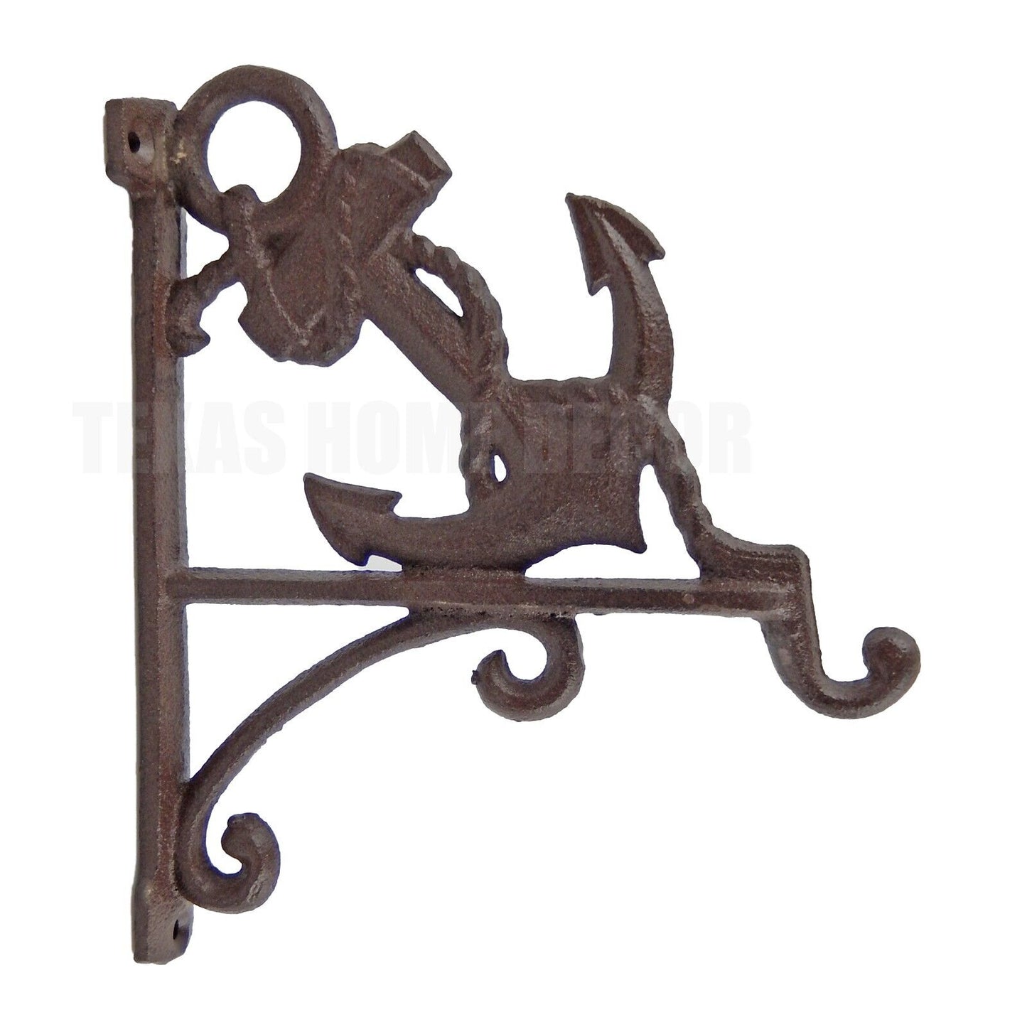 Anchor Plant Hook Hanger Cast Iron Wall Mounted Nautical Flower Basket Holder