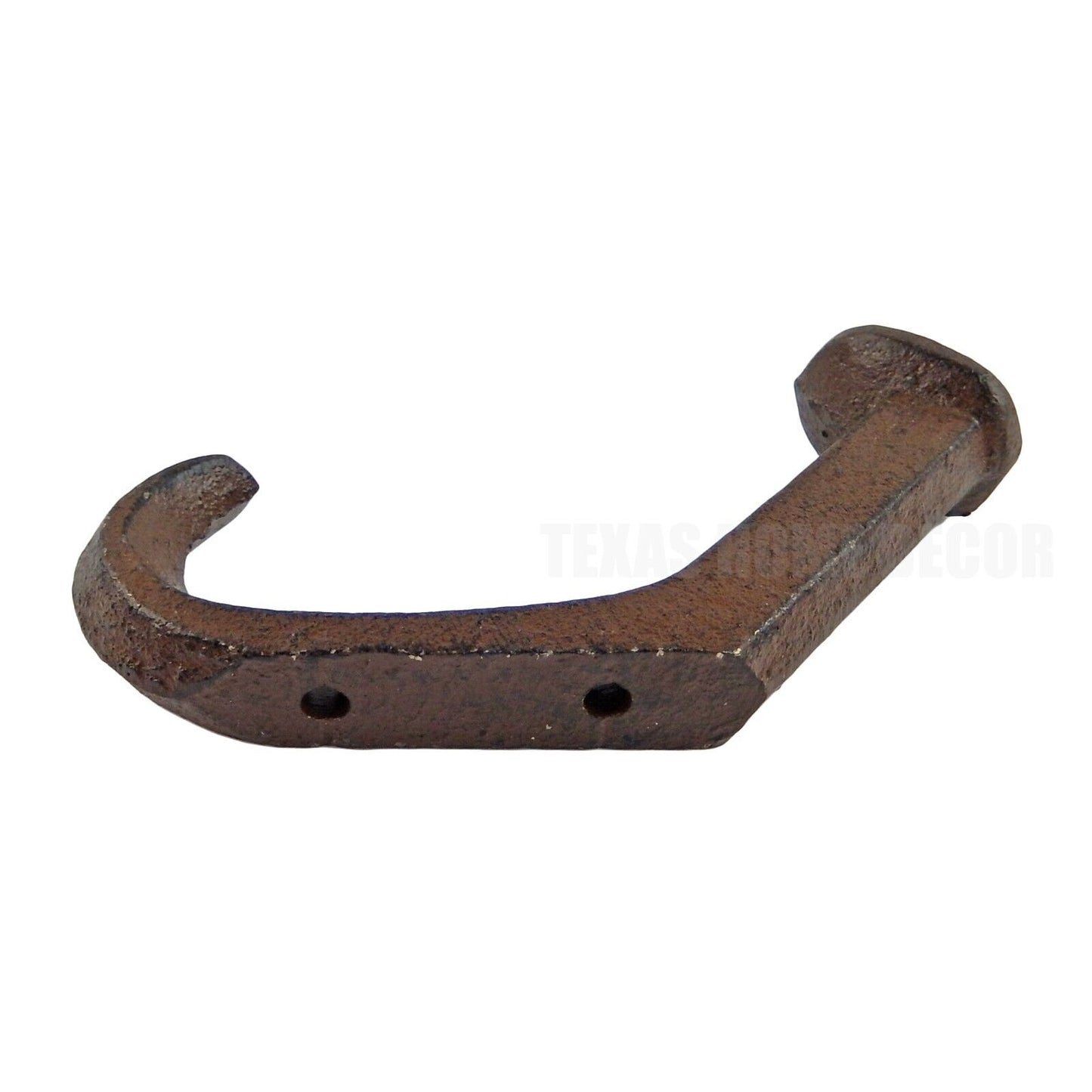 Railroad Bent Spike Double Wall Hook Industrial Cast Iron Key Coat Towel Hanger