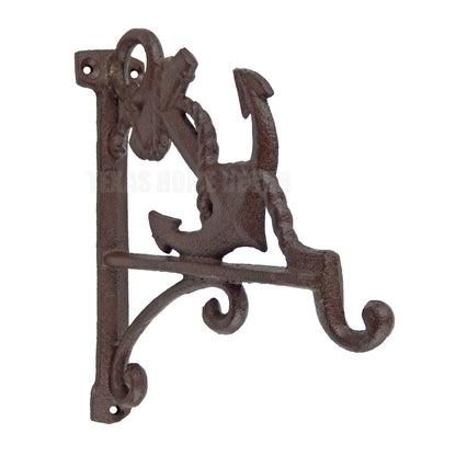 Anchor Plant Hook Hanger Cast Iron Wall Mounted Nautical Flower Basket Holder