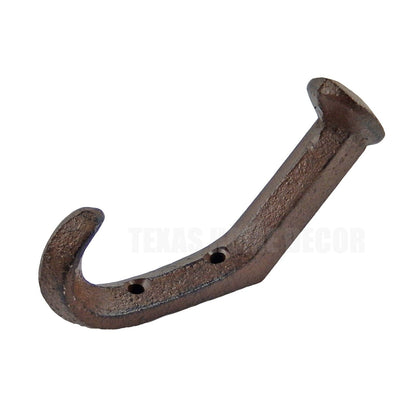 Railroad Bent Spike Double Wall Hook Industrial Cast Iron Key Coat Towel Hanger