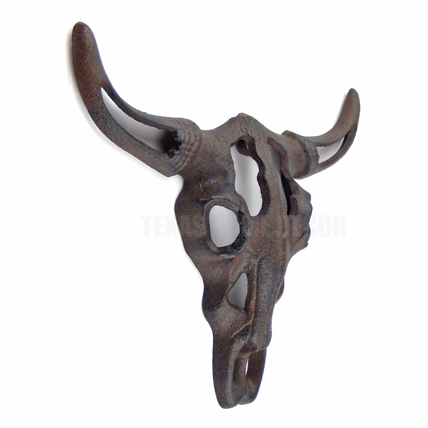 Heavy Duty Cast Iron Metal Longhorn Steer Cow Skull Wall Plaque Rustic Western