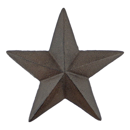 Cast Iron Heavy Duty Texas Wall Star 3D Plaque Antique Rustic Brown 7.5 inch