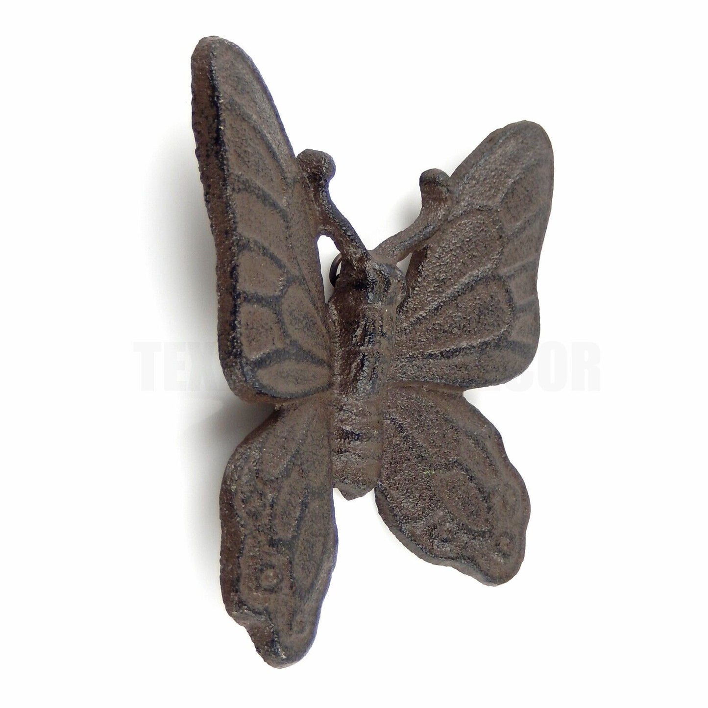 Small Cast Iron Butterfly Wall Decor Plaque Antique Brown Finish Garden Decor