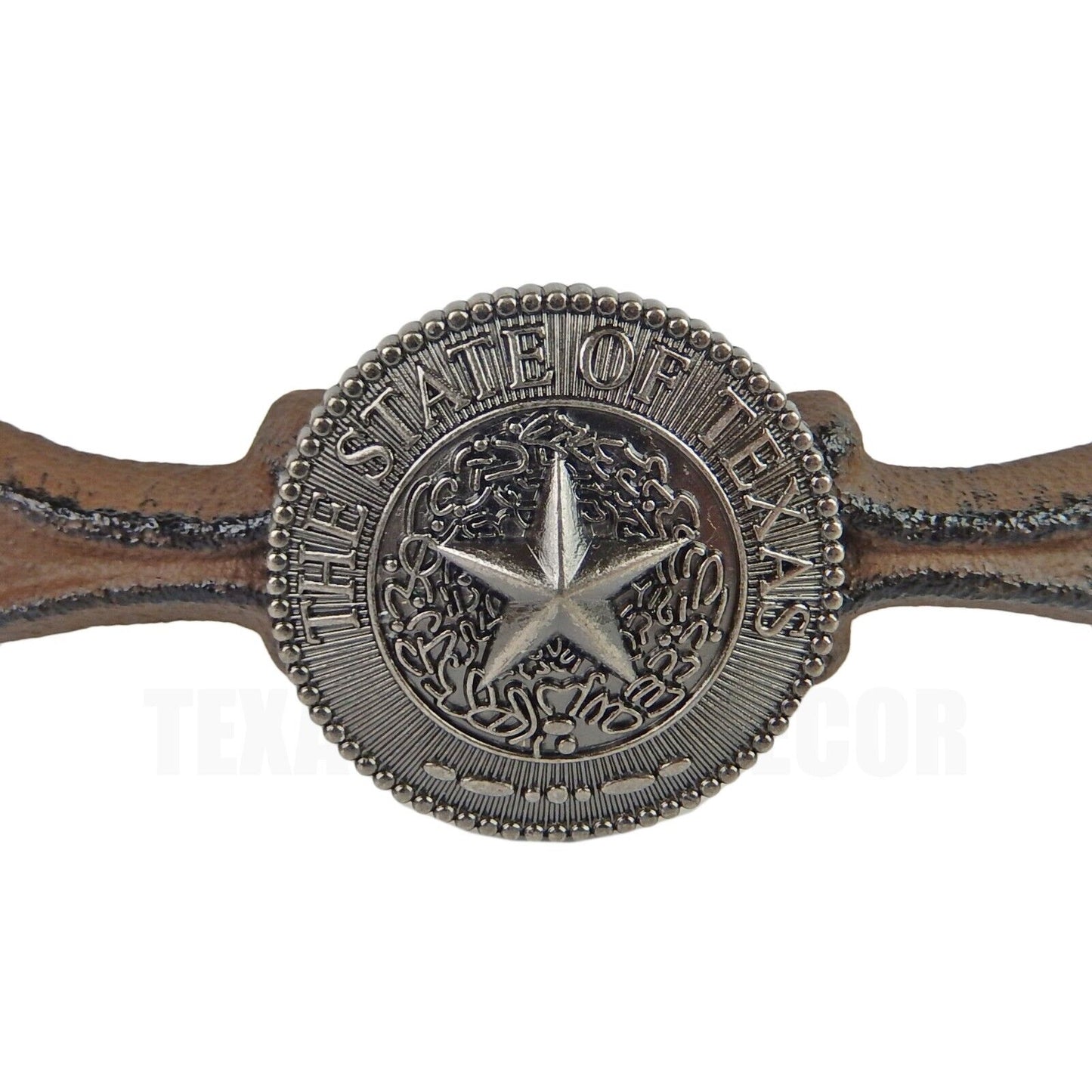 Rustic Cast Iron Silver Texas Star Seal Door Handle Cabinet Drawer Pull 6 1/8 in