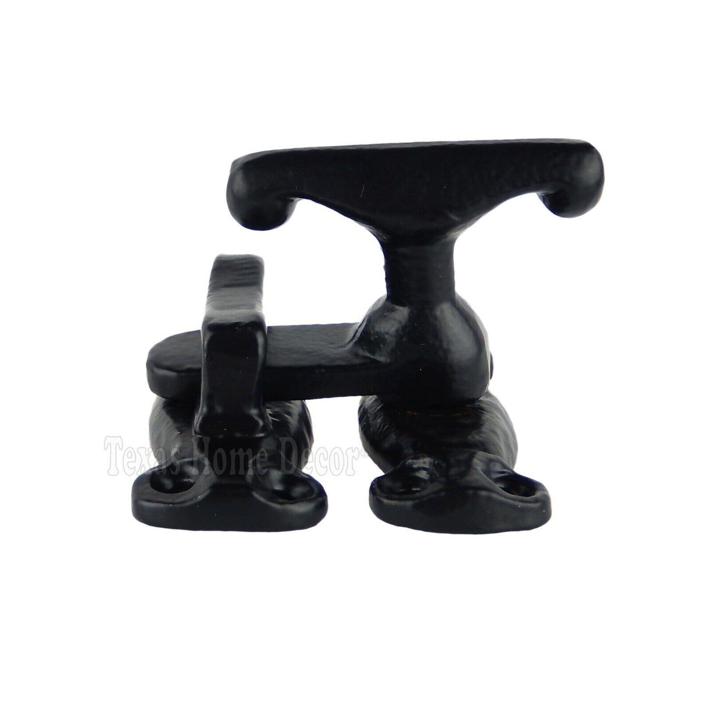 Door Cabinet Latch Hasp Cast Iron Gate Hardware Antique Style 2 3/4" Tall Black
