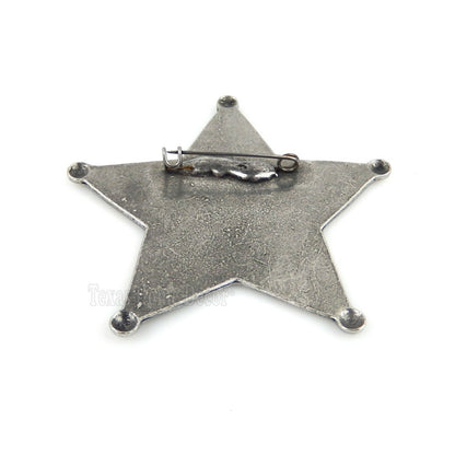 US Marshal Badge Old West Replica Antique Silver 5 Pointed Star Made in USA