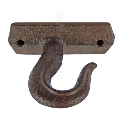 Industrial Ceiling Clevis Eye Wall Hook Heavy Duty Cast Iron Holder Antique Look