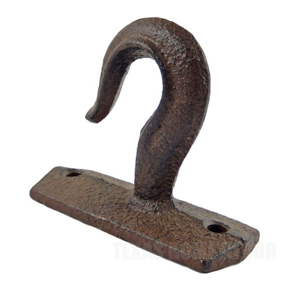 Industrial Ceiling Clevis Eye Wall Hook Heavy Duty Cast Iron Holder Antique Look