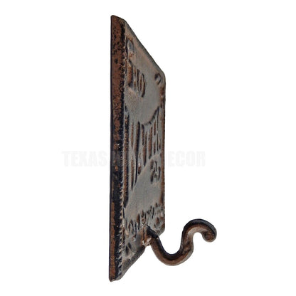 Hot Baths 25 Cents Cast Iron Wall Hook Soap & Towel Extra Antique Style Hanger