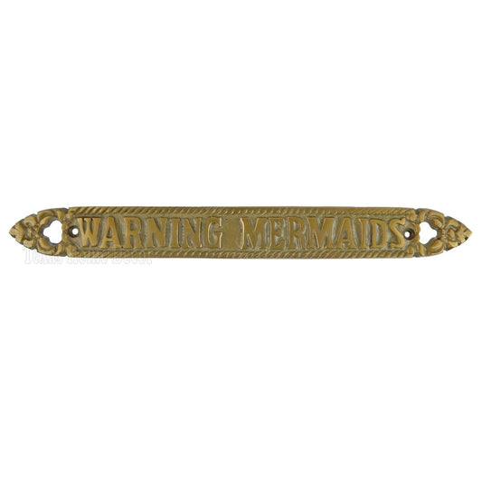 Warning Mermaids Aluminum Alloy Wall Plaque Sign Nautical Beach Boat Decor