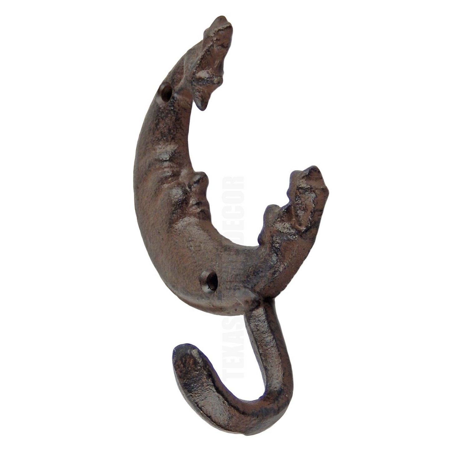 Moon Face Stars Wall Hook Cast Iron Key Towel Coat Hanger Antique Style Brown