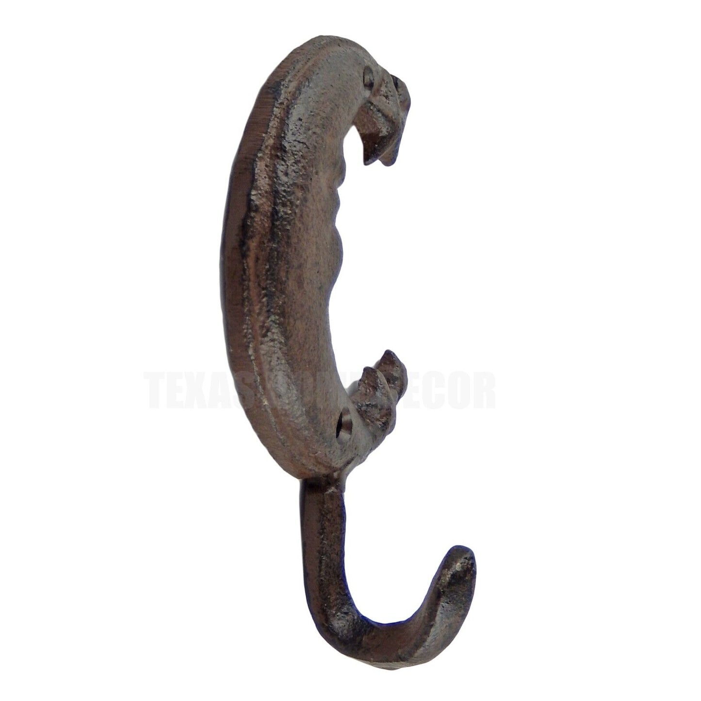 Moon Face Stars Wall Hook Cast Iron Key Towel Coat Hanger Antique Style Brown