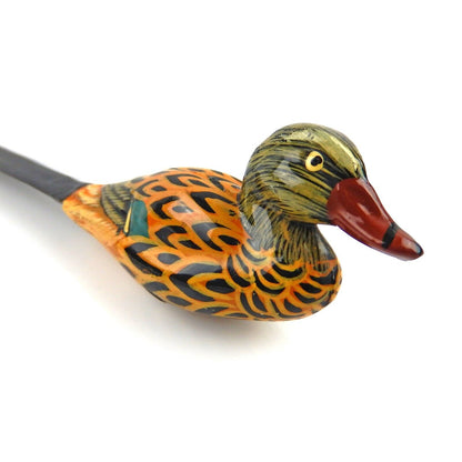 Vintage Style Office Duck Letter Opener Hand Painted Plastic 8 1/4 in Long