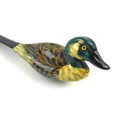 Plastic Duck Letter Opener Vintage Inspired Hand Painted Details 8 1/4 in Long